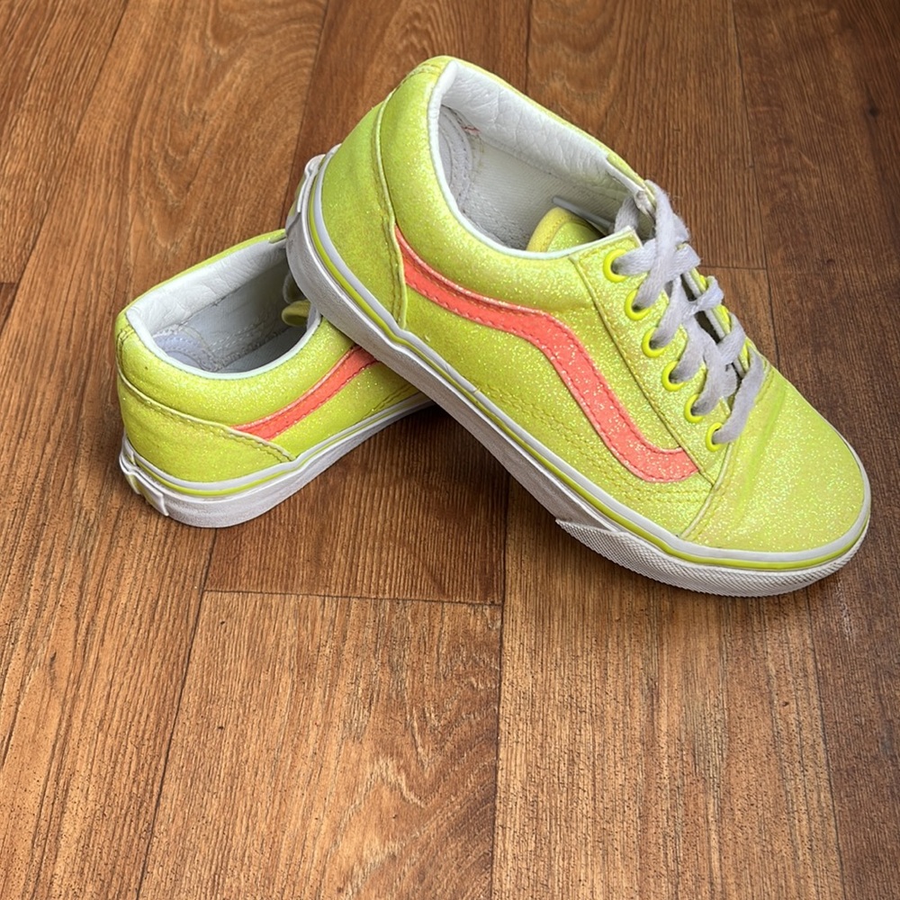 Girls neon sparkle vans